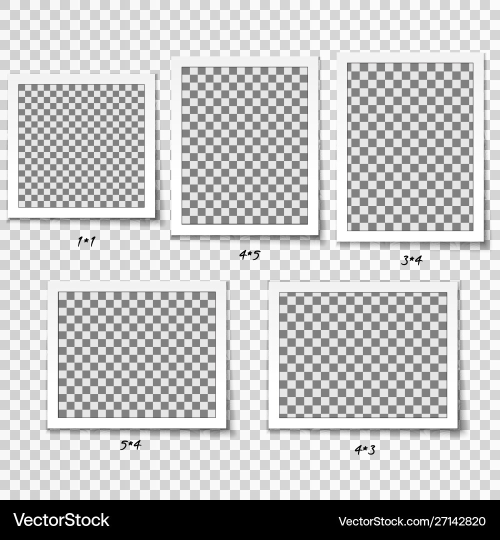 Retro Photo Frames - Checkered Pattern vector image