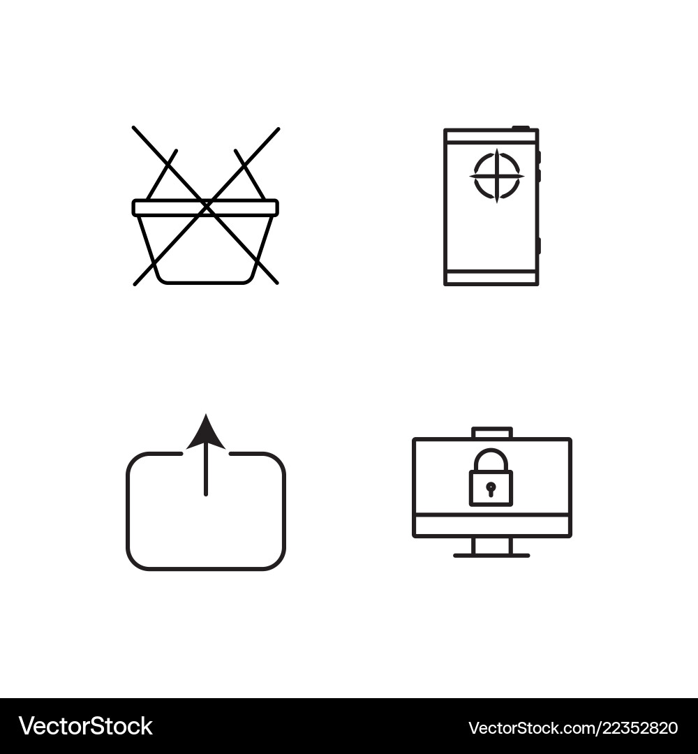 Web simple outlined icons set Web simple outlined icons set Vector Image