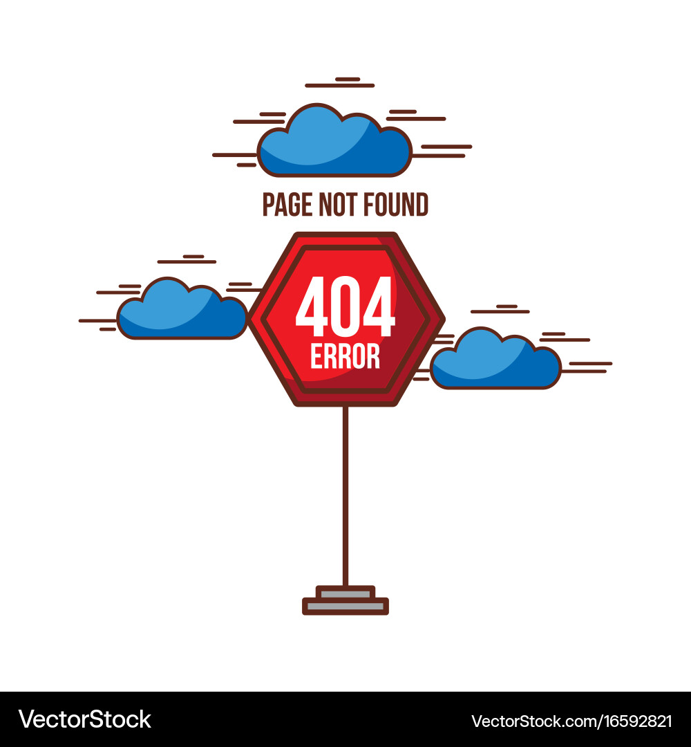 404 error background vector image