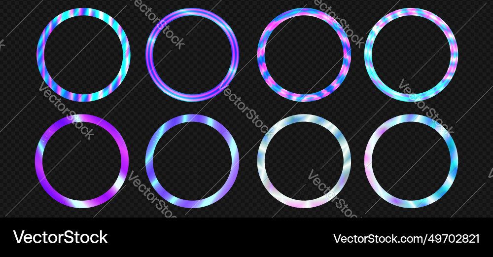 A set of round frames for the avatar user vector image
