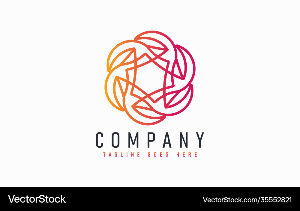 Abstract modern logo design based from circular vector image
