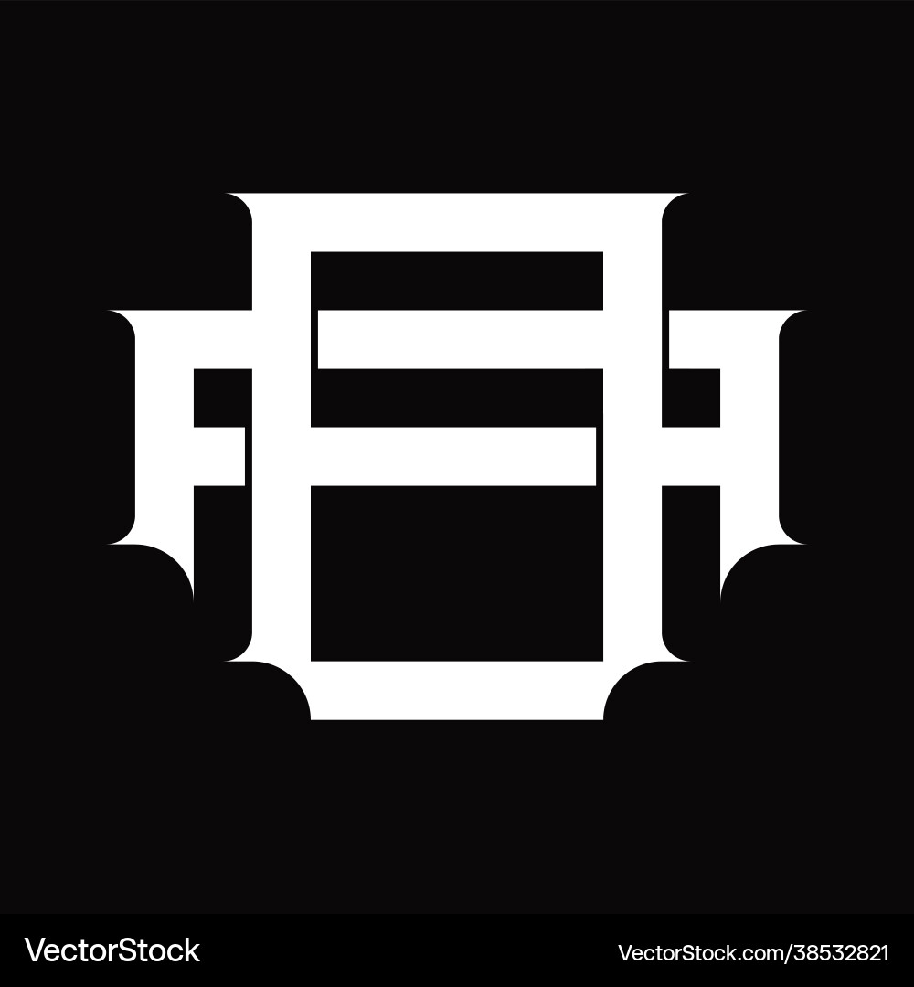 Ao logo monogram with vintage overlapping linked vector image