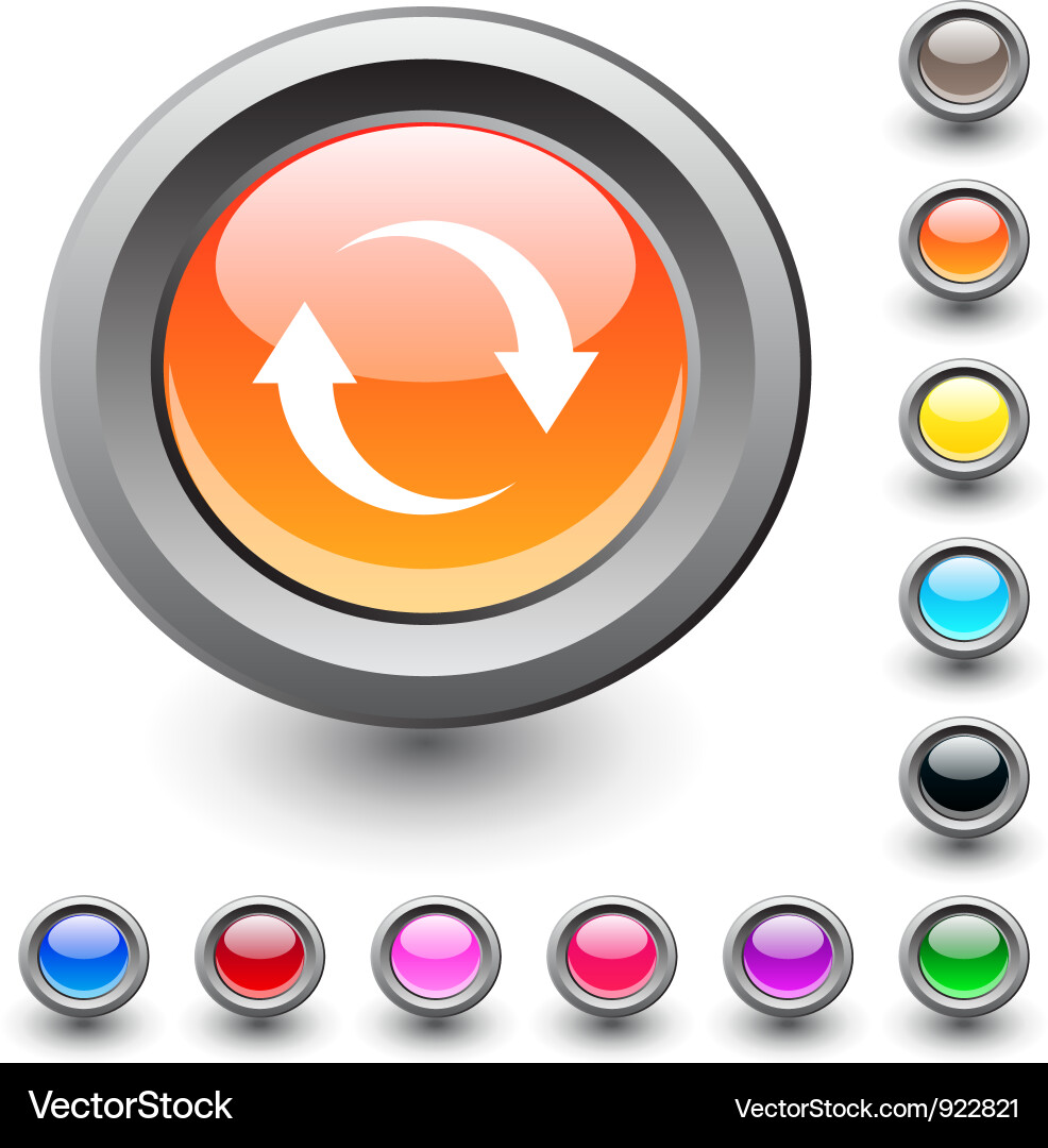 Circular Refresh Button vector image