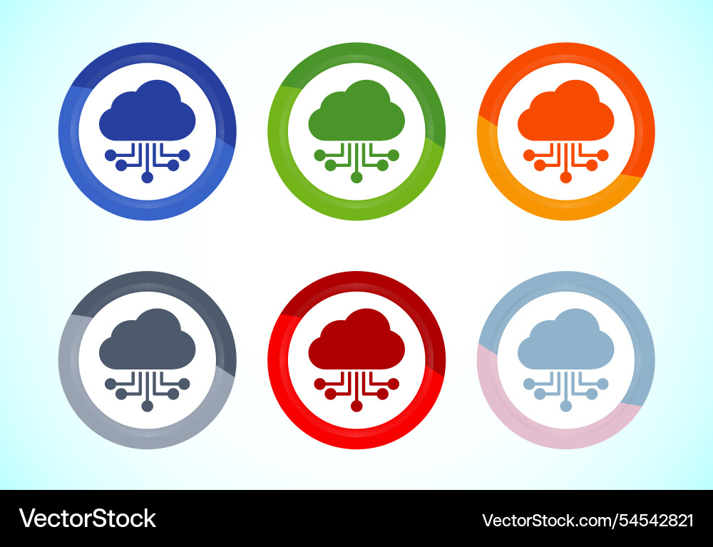 Cloud computing icon design data storage vector image