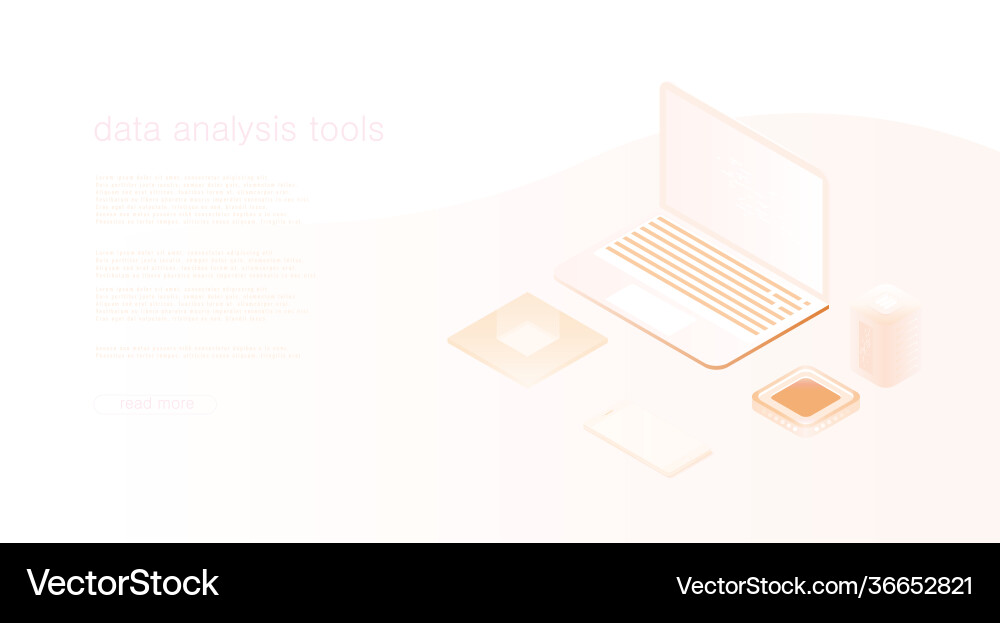 Data analysis server Data analysis server vector image