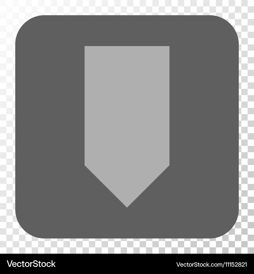Direction down rounded square button vector image