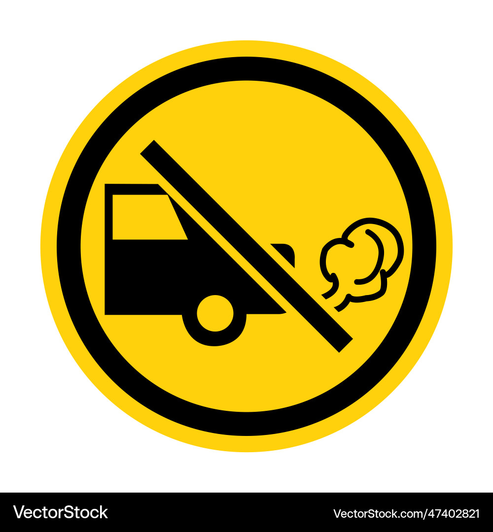 Do not switch on engine symbol Do not switch on engine symbol Vector Image