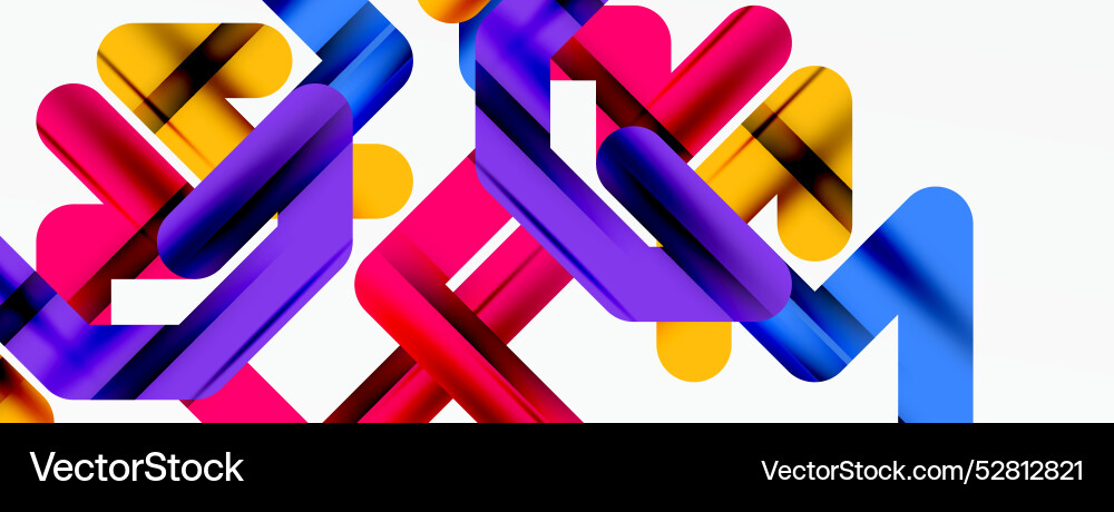 Dynamic colorful lines minimal abstract background Vector Image