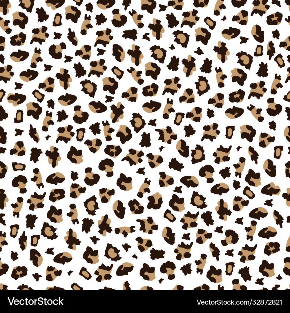 Exotic leopard print seamless pattern on white Exotic leopard print seamless pattern on white Vector Image