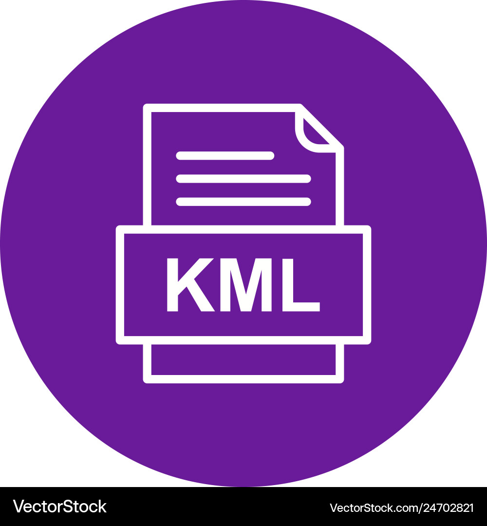 Kml file document icon vector image