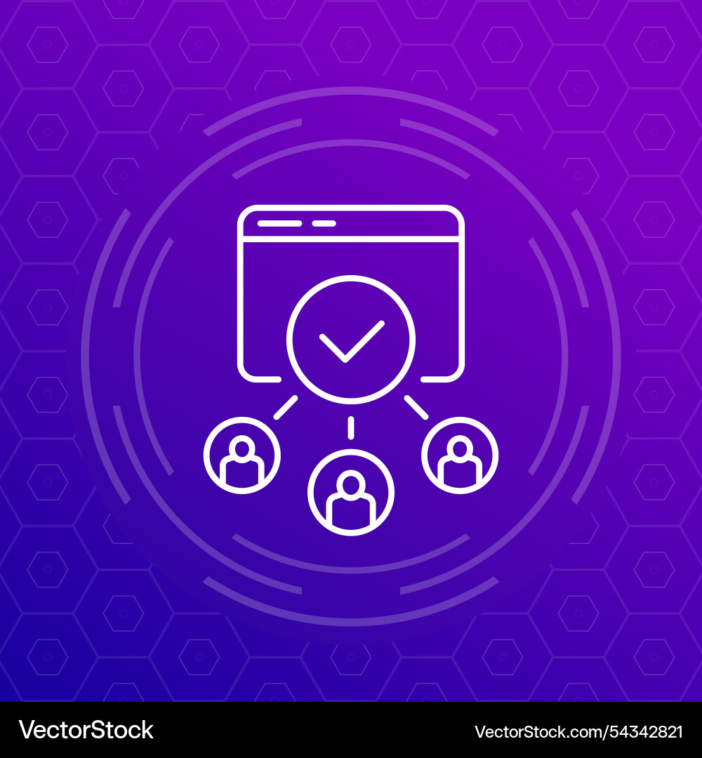 Load testing icon in line design vector image