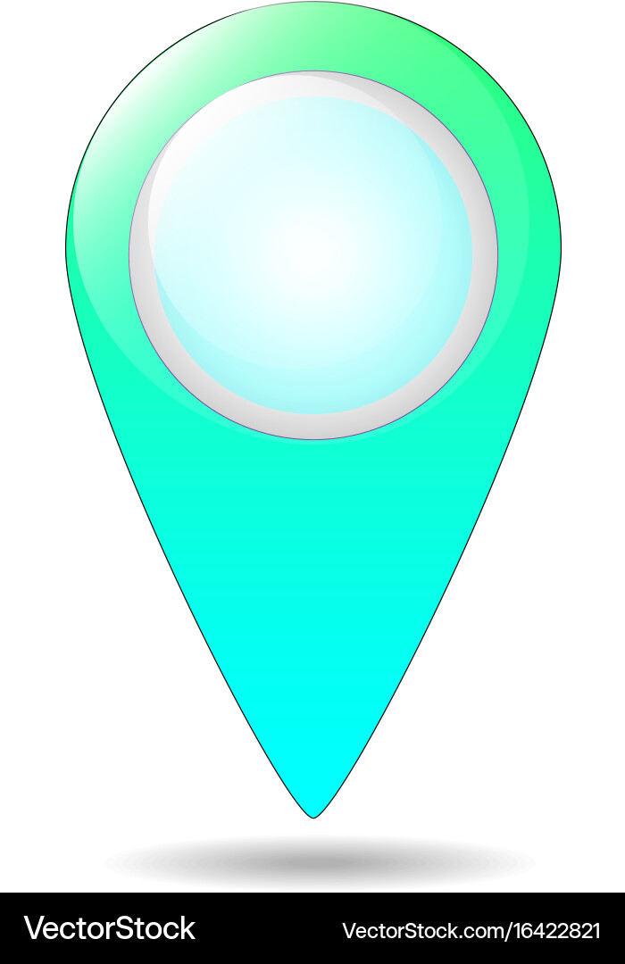 Map pin flat design style modern icon pointer Vector Image
