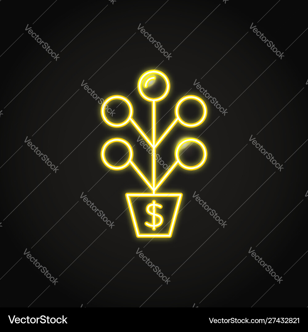 Money tree icon set in flat and line style Money tree icon set in flat and line style vector image