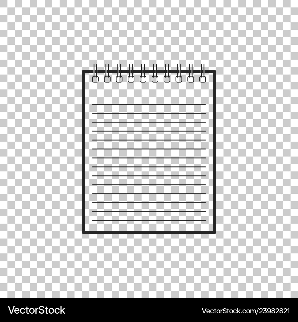 Notebook icon spiral notepad school Notebook icon spiral notepad school vector image