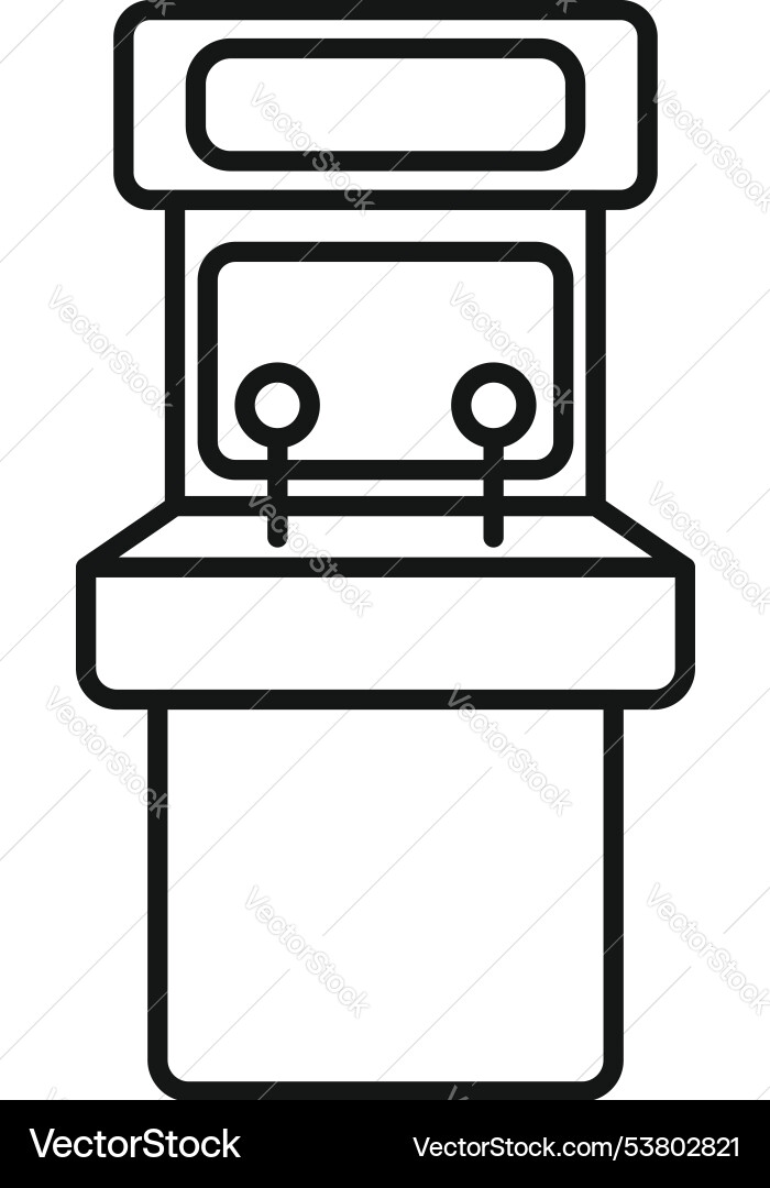 Retro arcade game machine with two joysticks Retro arcade game machine with two joysticks vector image
