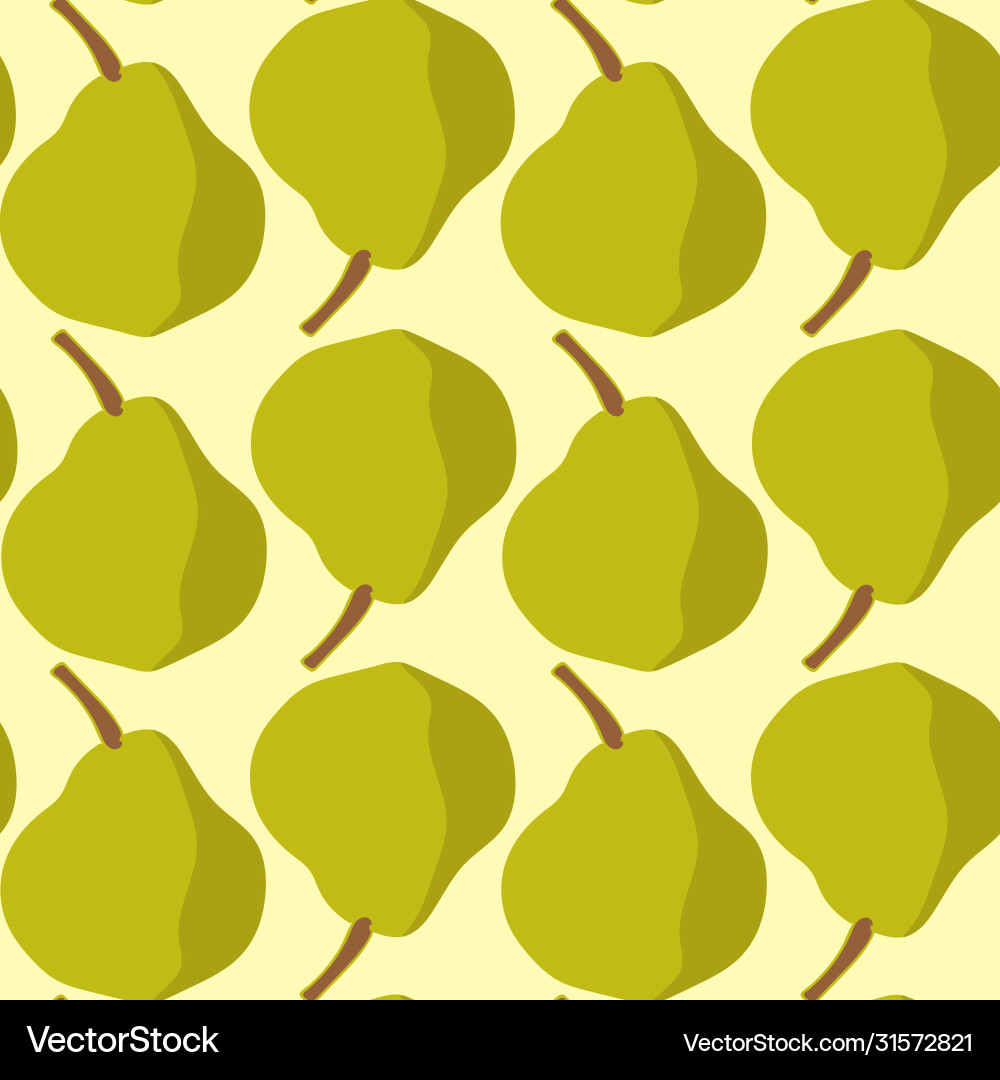 Seamless repeating pattern pears vector image