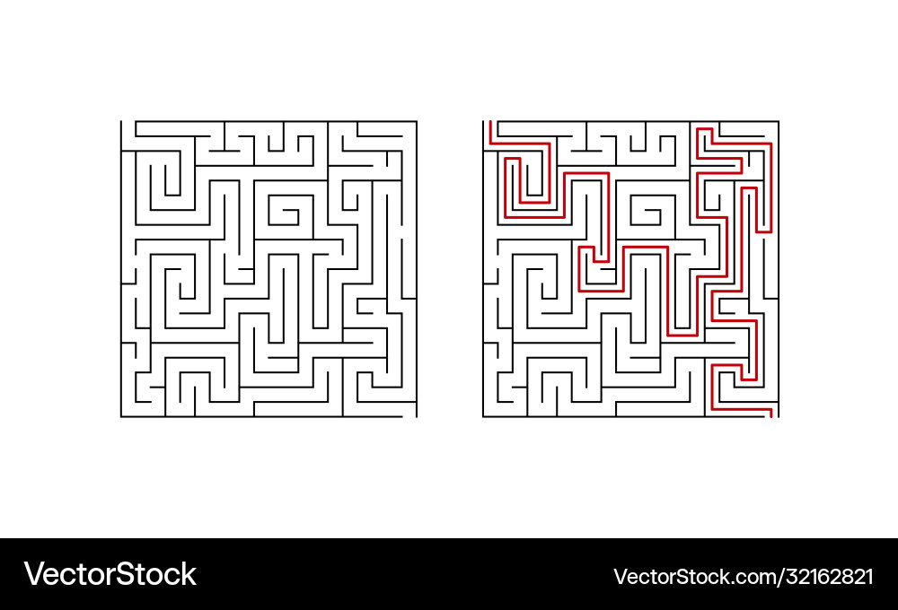 Second level puzzle with solution Second level puzzle with solution vector image
