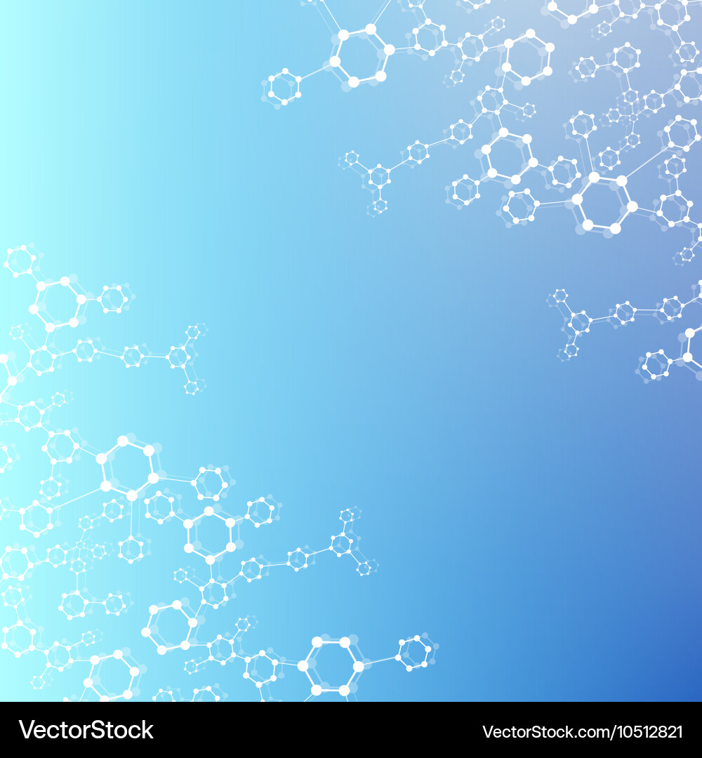 Structure molecule and communication dna atom Vector Image