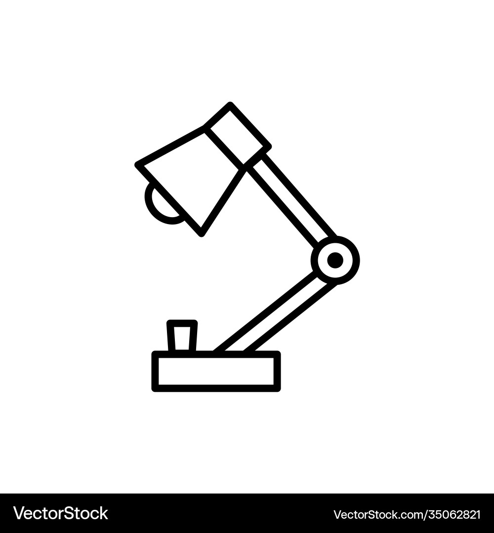 Table lamp line icon simple design editable Vector Image