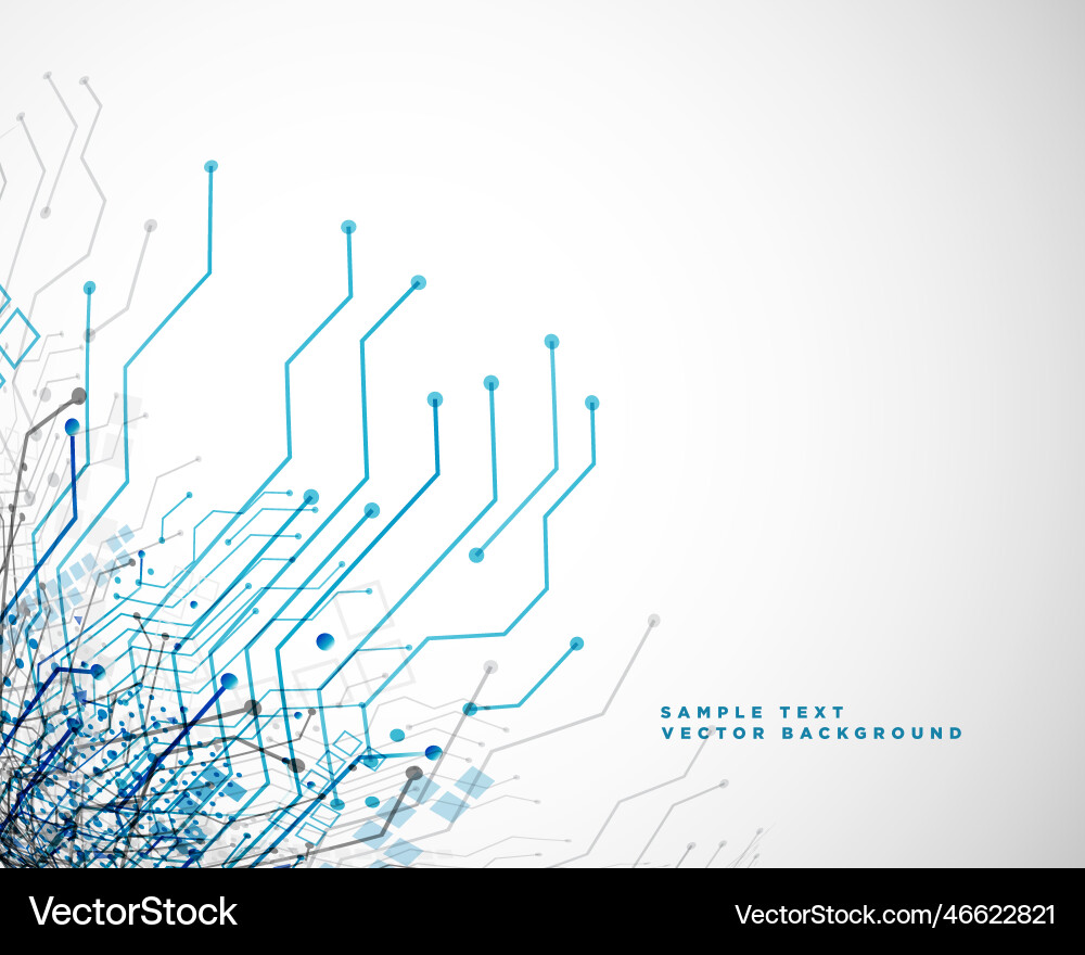 Technology network circuit lines abstract vector image