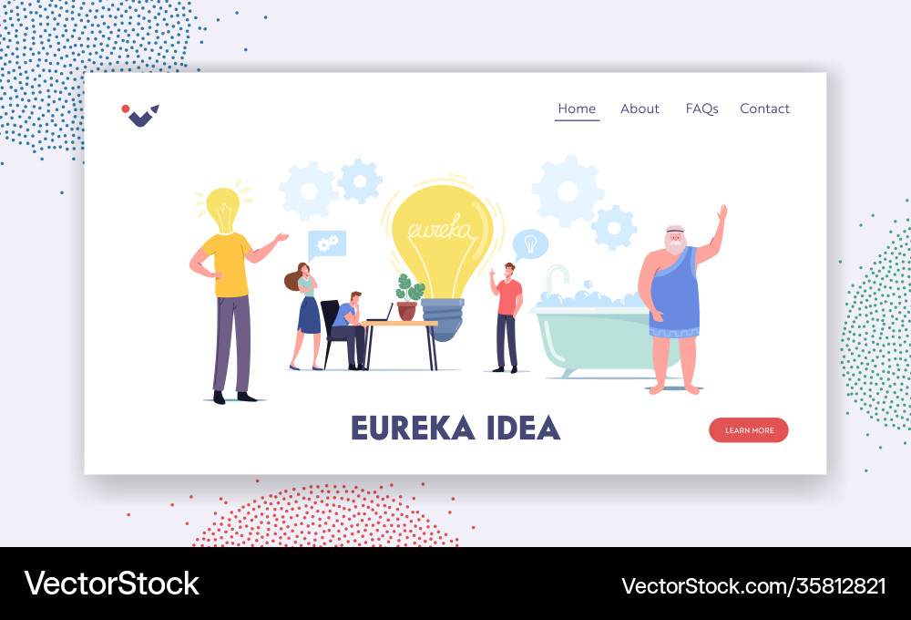 Tiny characters around huge light bulb searching Tiny characters around huge light bulb searching vector image