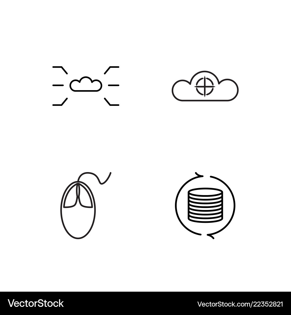 Web simple outlined icons set Web simple outlined icons set vector image