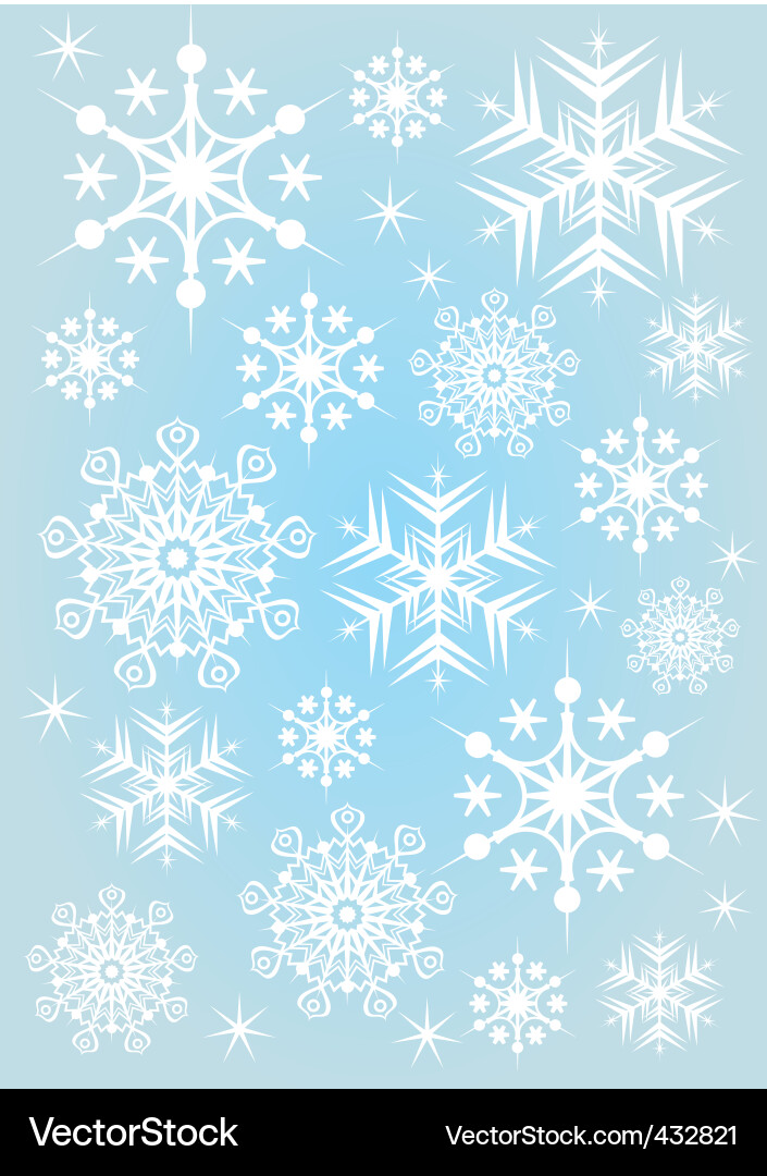 Winter Snowflake Pattern Vector Image