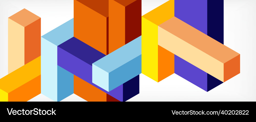 Abstract background 3d cubes cubic elements Abstract background 3d cubes cubic elements Vector Image