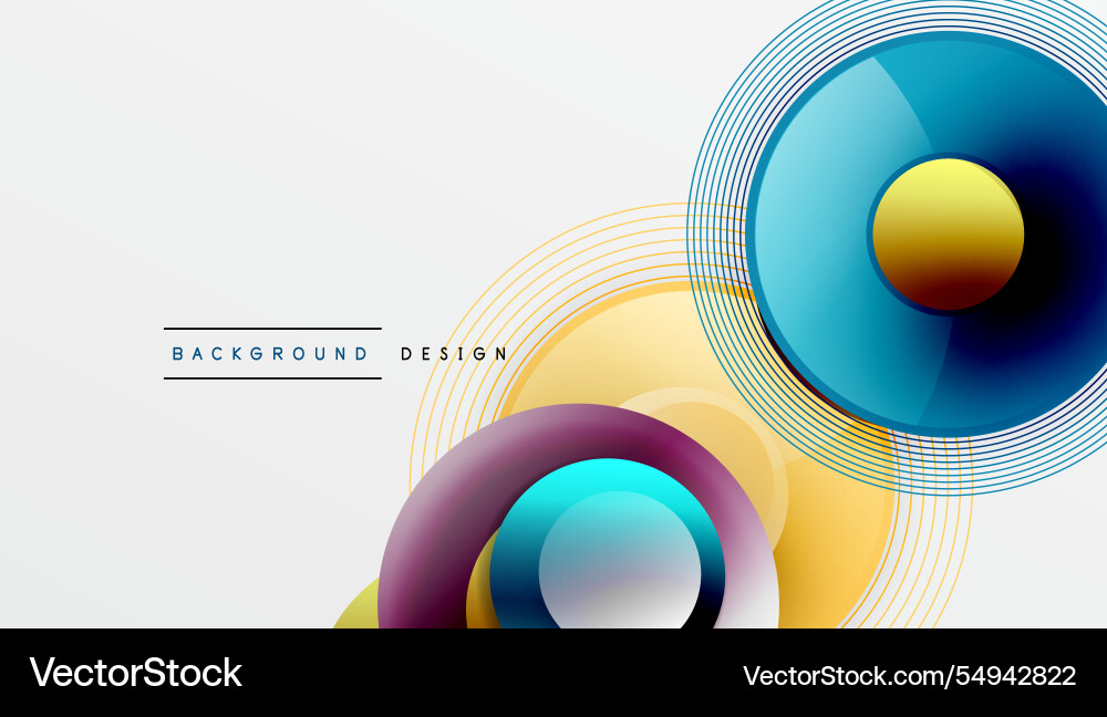 Abstract composition of overlapping circles Vector Image