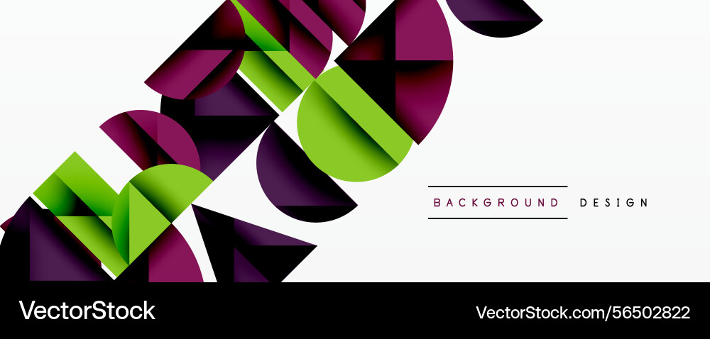 Abstract geometric shapes overlap creating Vector Image