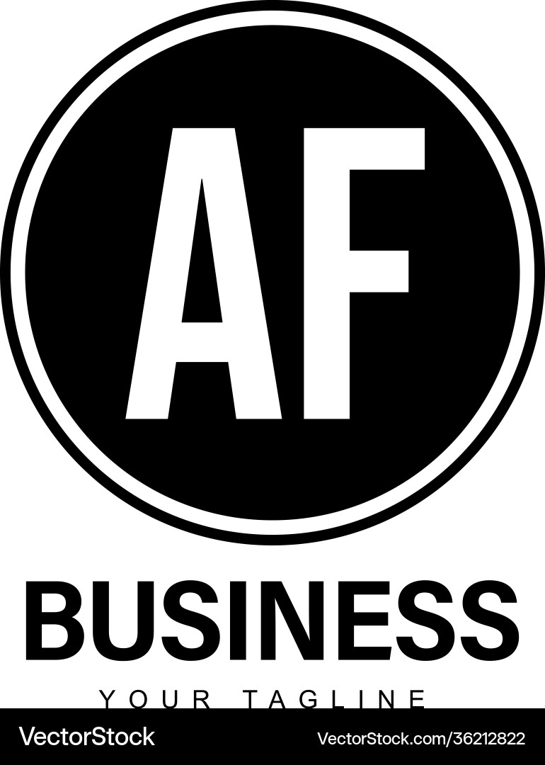 Af initial a logo design with abstract style Af initial a logo design with abstract style vector image