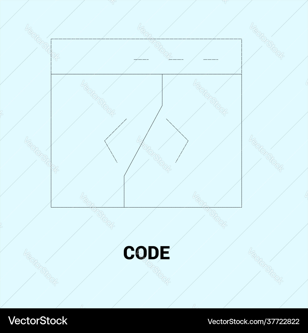 Art design line icon dashed vector image