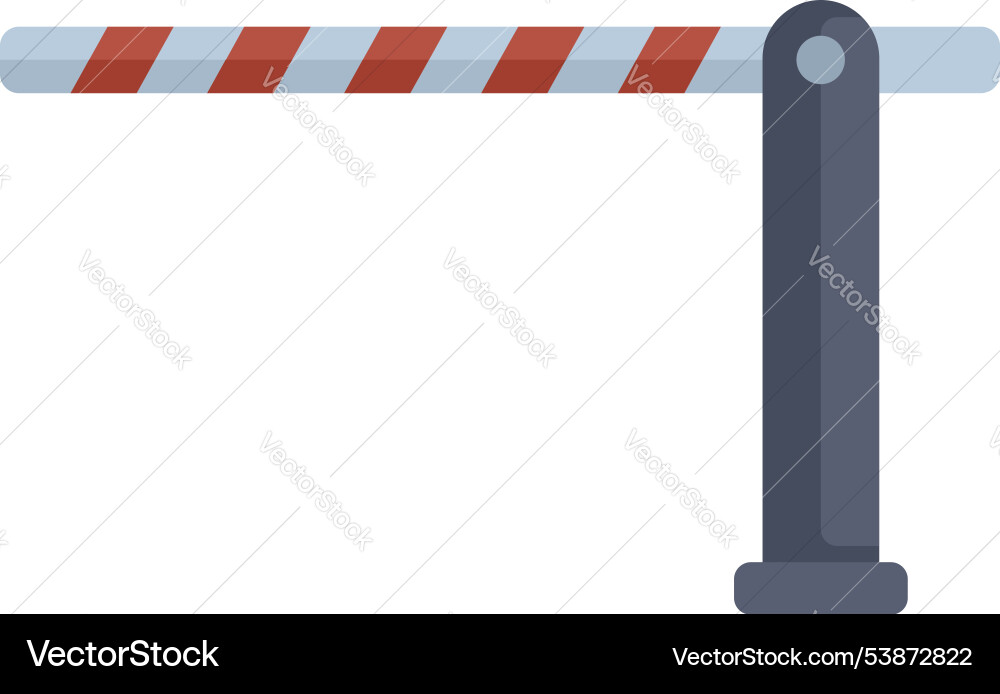 Automatic barrier gate closing access to private Automatic barrier gate closing access to private vector image