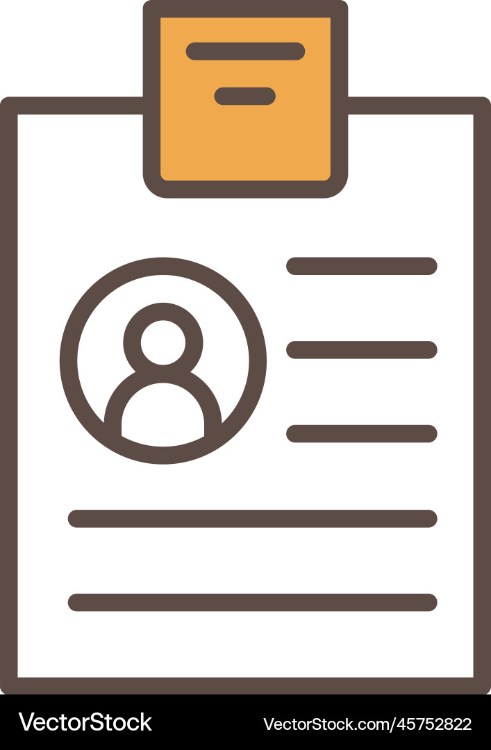 Clipboard with paper register list icon vector image