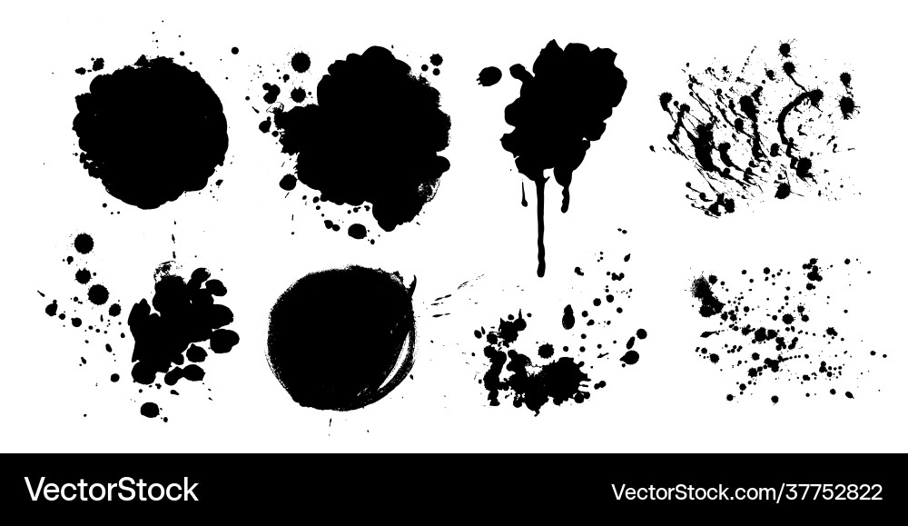 Collection grunge hand drawn elements Collection grunge hand drawn elements vector image
