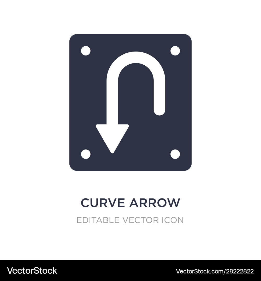 Curve arrow icon on white background simple Curve arrow icon on white background simple vector image