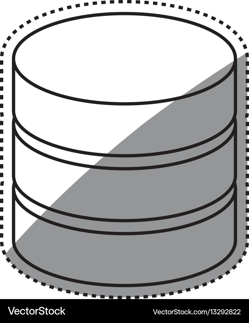 Database storage computer vector image