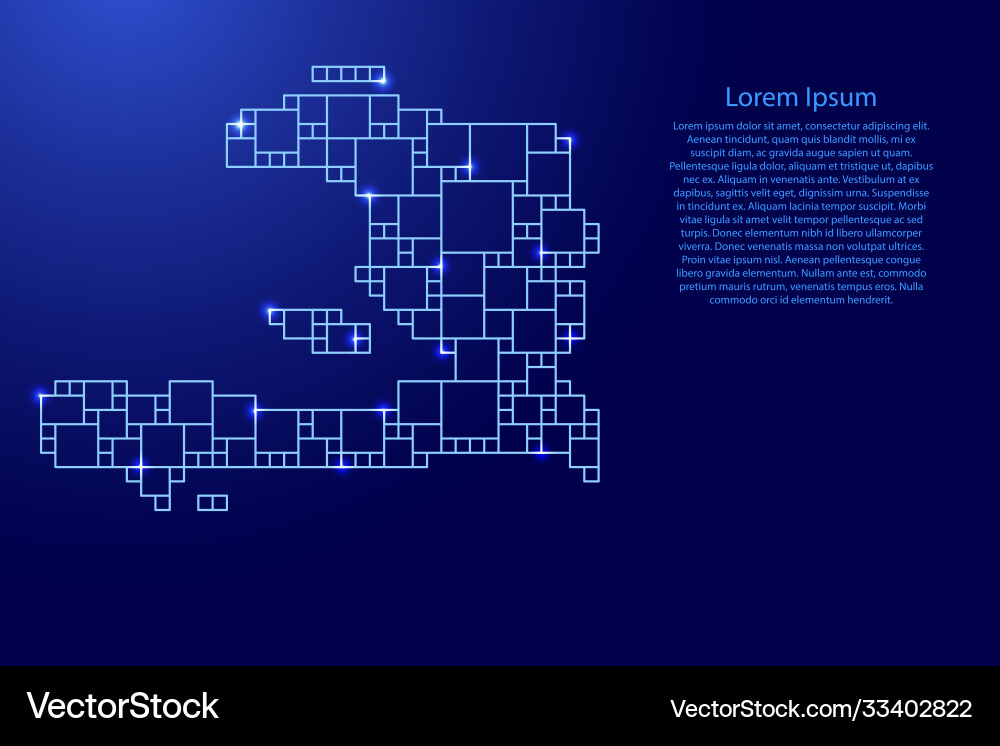 Haiti map from blue pattern a grid Vector Image