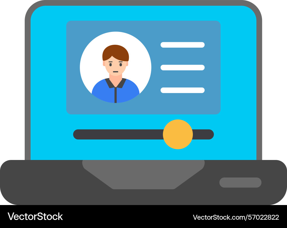 Interactive learning flat style icon design Vector Image