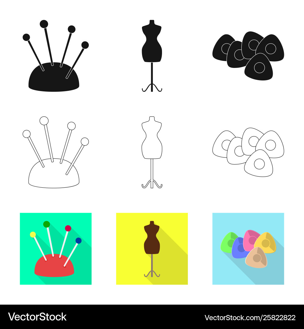 Isolated object craft and handcraft sign set Isolated object craft and handcraft sign set vector image