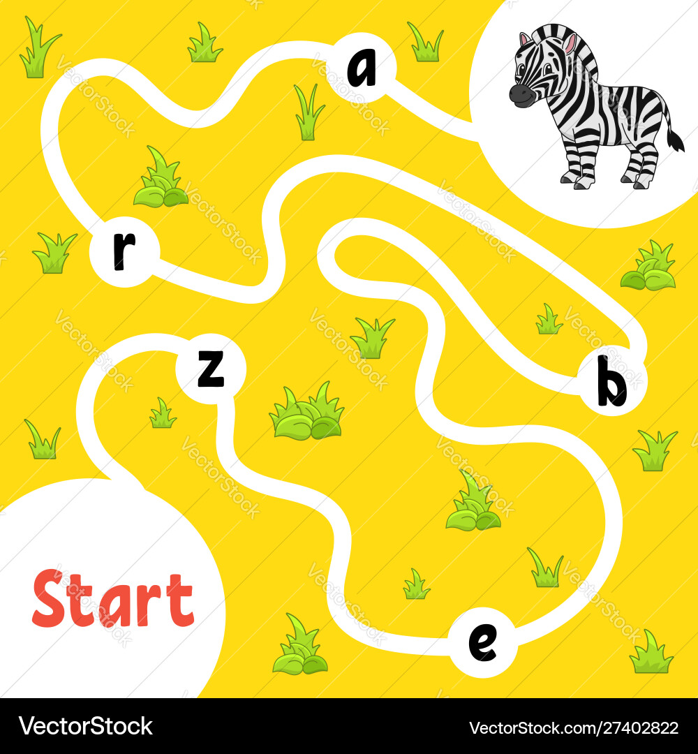 Logic puzzle game learning words for kids find Vector Image
