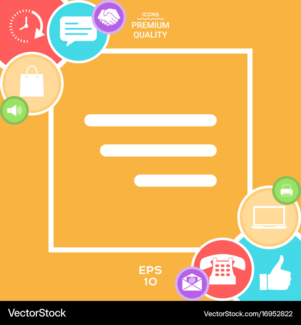 Modern menu icon for mobile apps and websites vector image