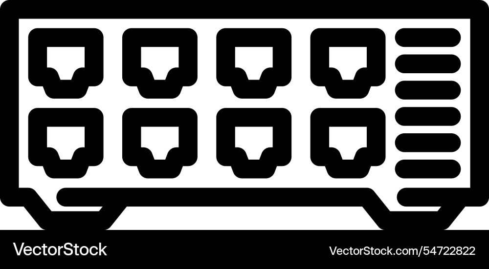 Network switch data center line icon Network switch data center line icon vector image
