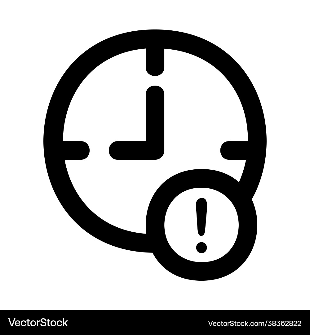 Pending icon in line style for any projects Pending icon in line style for any projects vector image