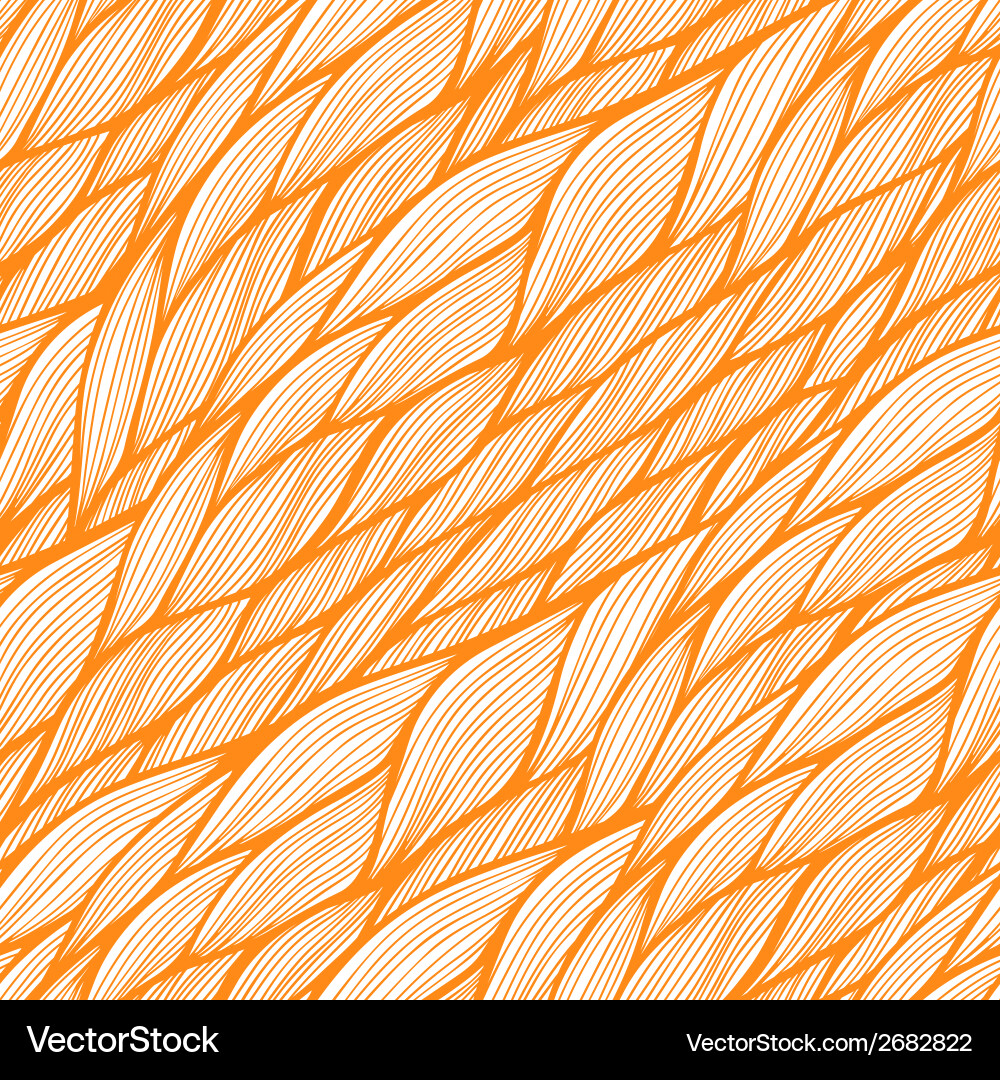 Seamless pattern with hand drawn abstract waves vector image
