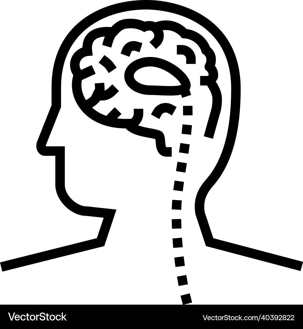 Shunt insertion or revision line icon Vector Image