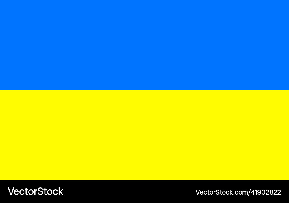 Ukraine flag background blue and yellow color vector image