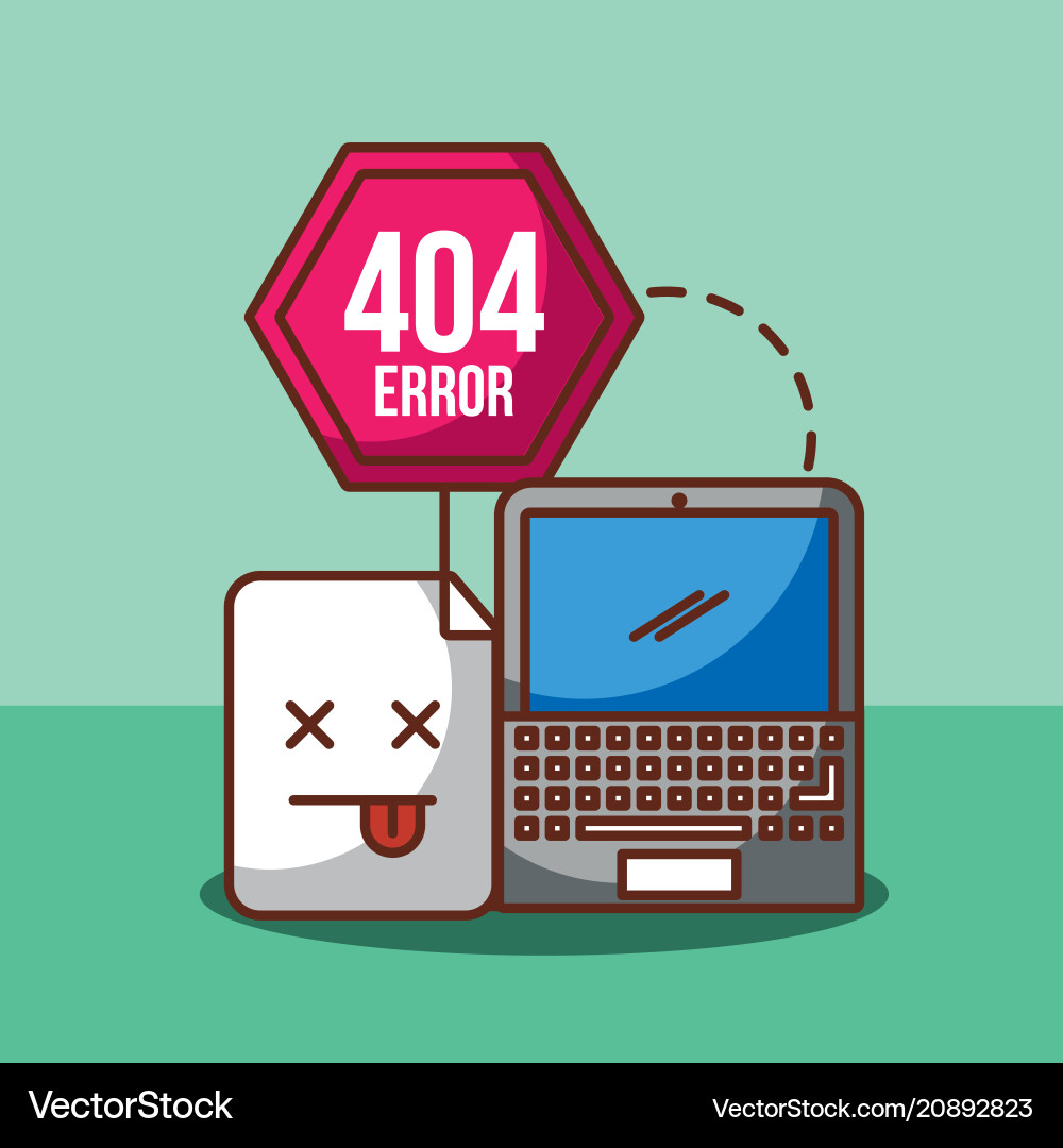 404 Error: Page Not Found - Oops! vector image