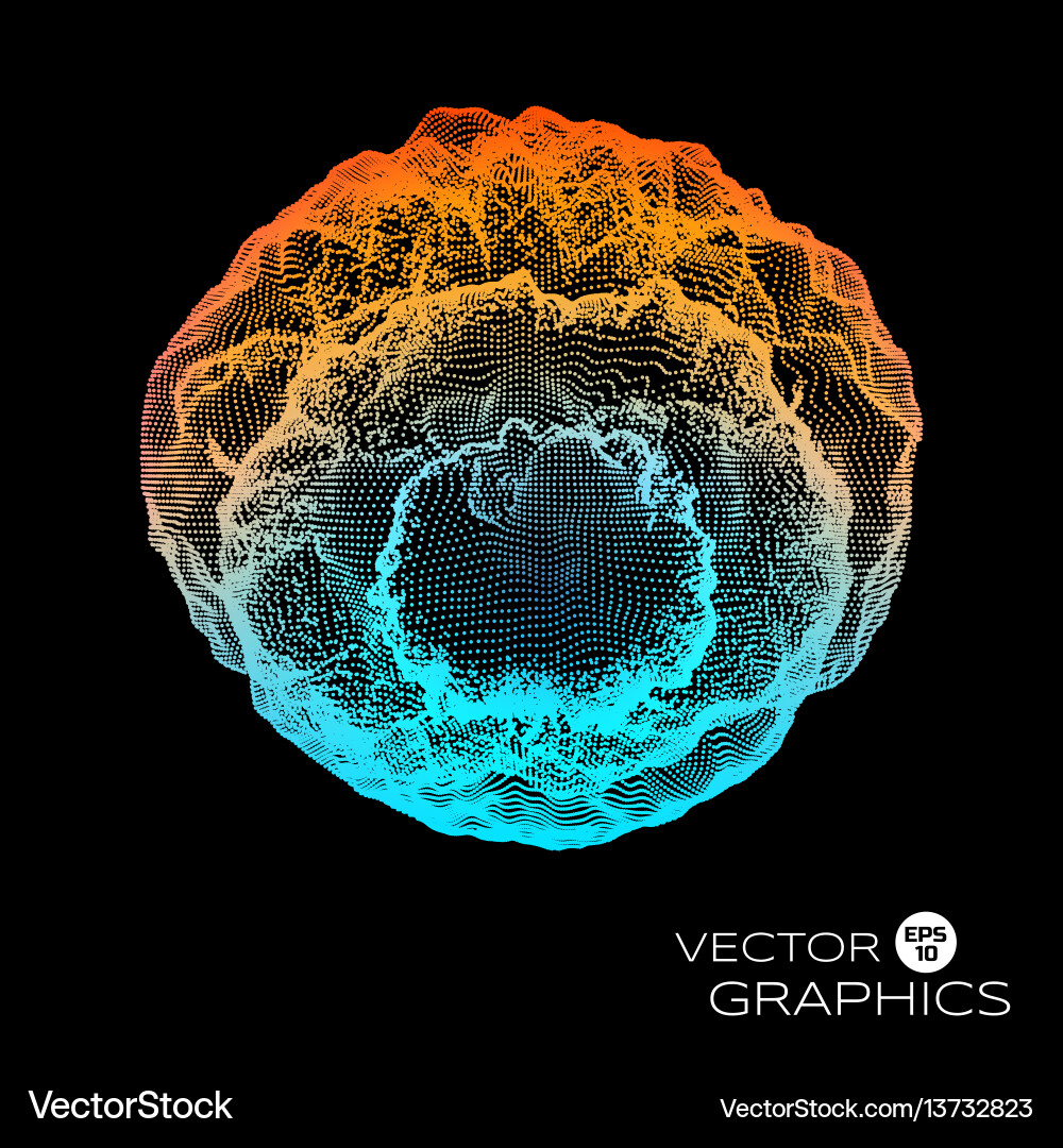 Abstract 3D Network Structure vector image