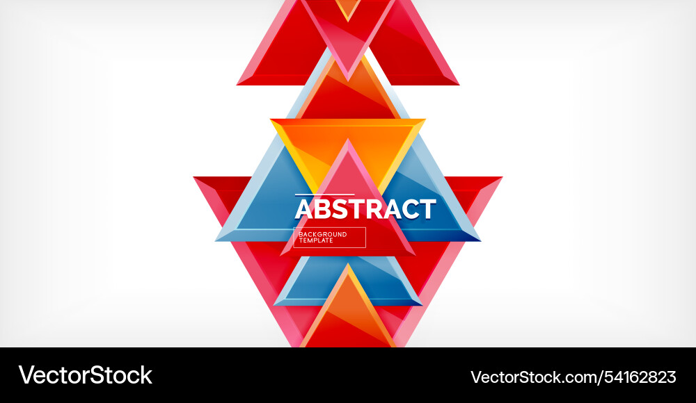 Abstract background - colorful triangles with 3d Abstract background - colorful triangles with 3d vector image